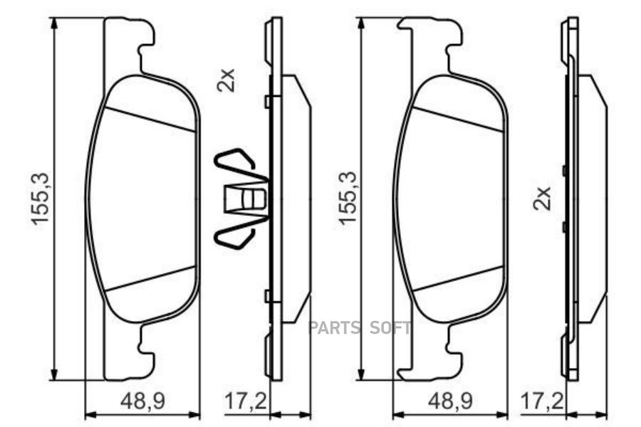 

Тормозные колодки Bosch передние 986495424