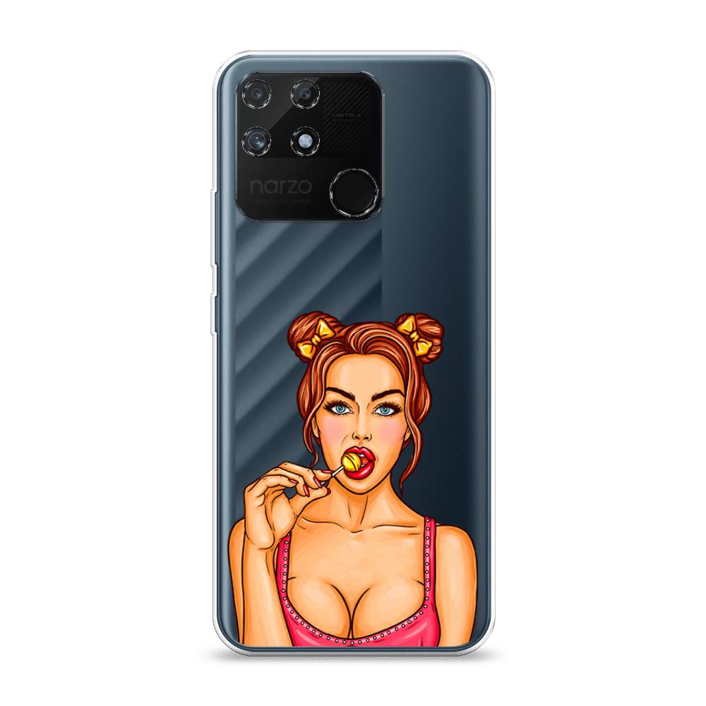 

Чехол Awog на Realme Narzo 50A "Вкусный леденец", Разноцветный