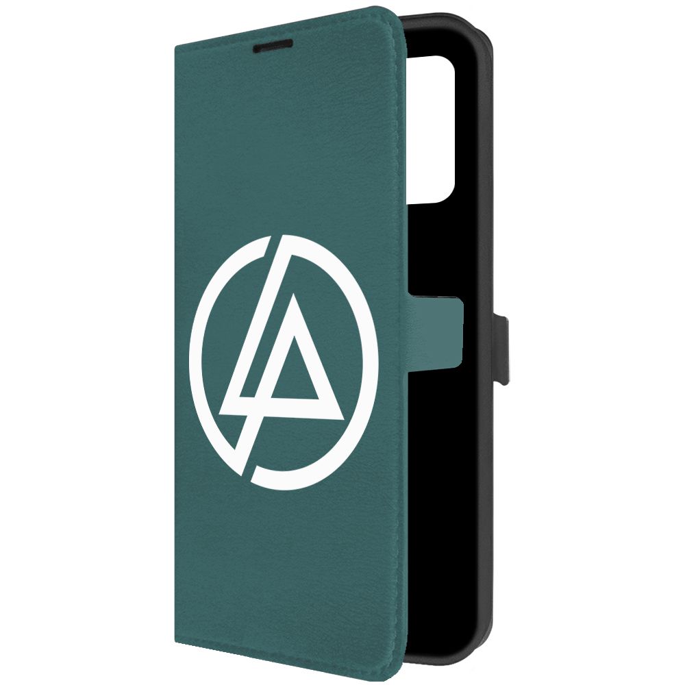 

Чехол-книжка Krutoff Eco Book для Realme C35 Linkin Park зелёный опал, Зеленый