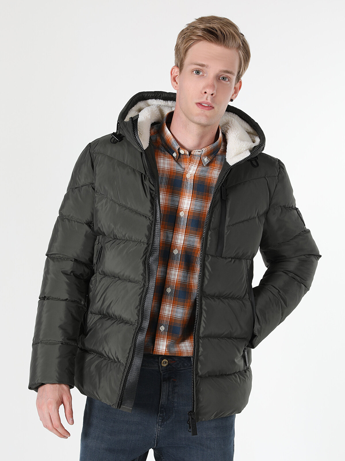 Зимняя куртка мужская Colin's CL1060924_Q1.V1 зеленая 2XL