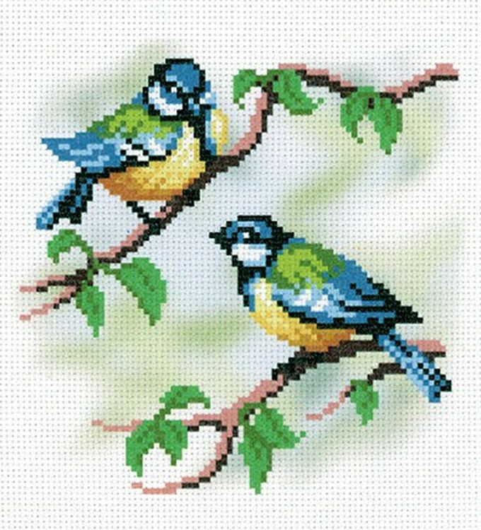 

Рисунок на ткани «Синички-подружки»