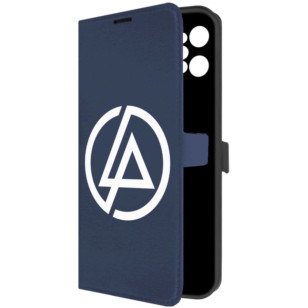 

Чехол-книжка Krutoff Eco Book для Realme C31 Linkin Park (Линкин Парк) (синий)