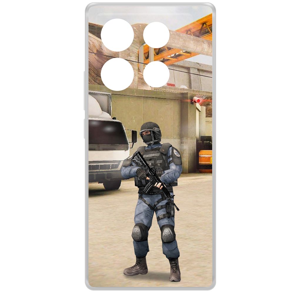 

Чехол-накладка Krutoff Clear Case Cтандофф 2 (Standoff 2) - GIGN для INFINIX Note 40, Прозрачный