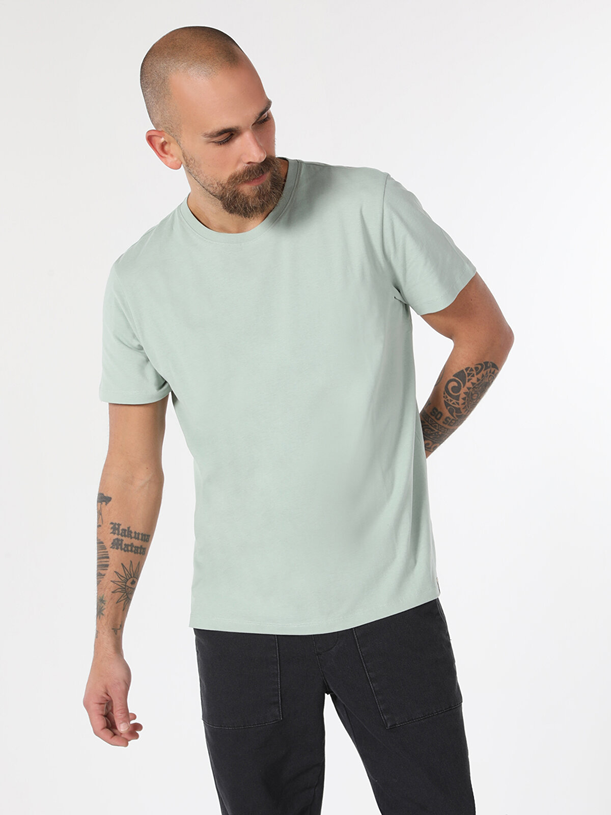 

Футболка мужская Colin's CL1058592_Q1.V1 зеленая 3XL, Зеленый, CL1058592_Q1.V1