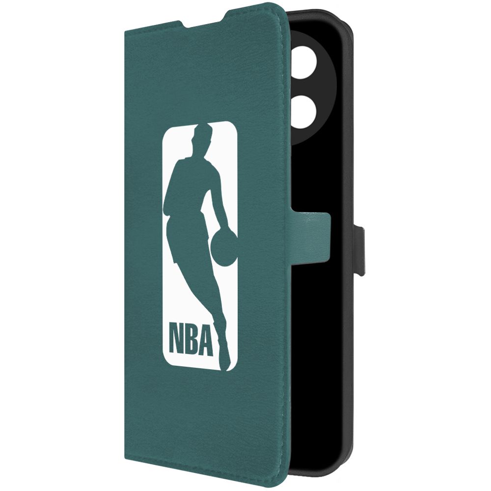 

Чехол-книжка Krutoff Eco Book для Realme 11 4G NBA зелёный опал, Зеленый