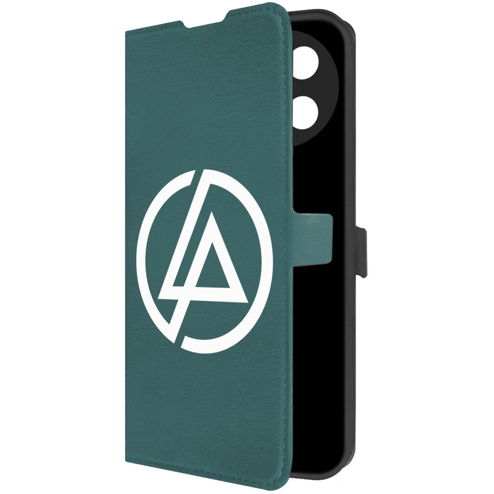 

Чехол-книжка Krutoff Eco Book для Realme 11 4G Linkin Park зелёный опал, Зеленый