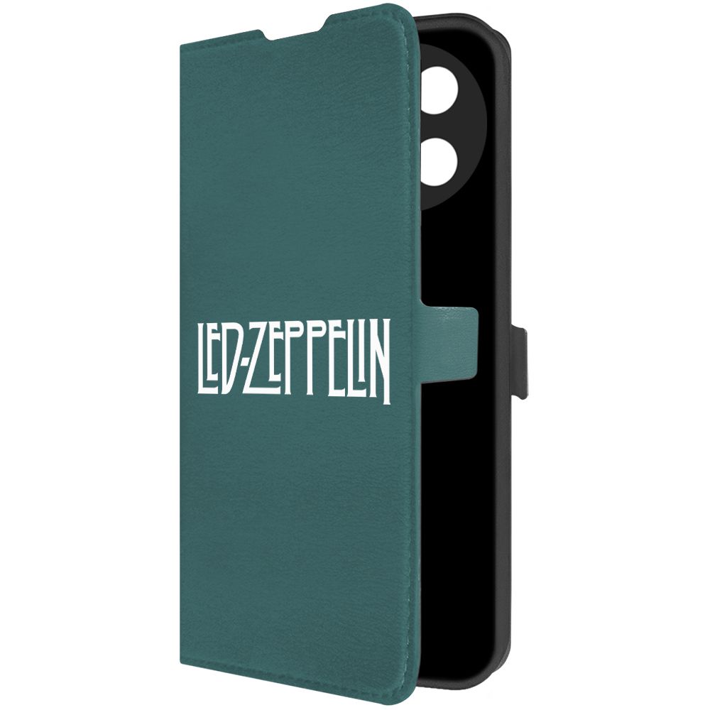 

Чехол-книжка Krutoff Eco Book для Realme 11 4G Led Zeppelin зелёный опал, Зеленый