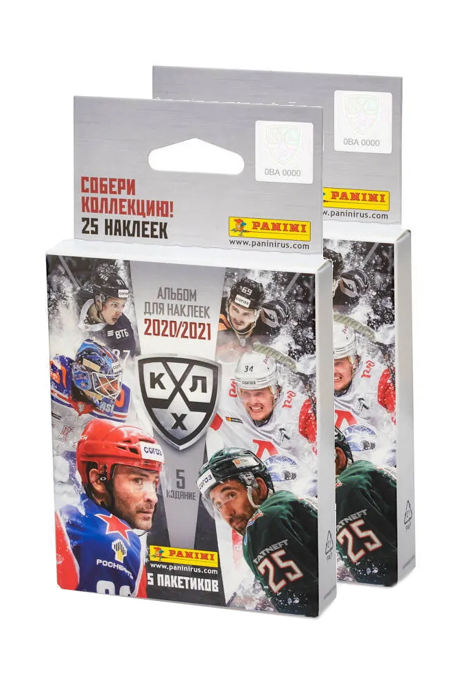 

2 блистера наклеек panini хоккей кхл сезон 2020-2021