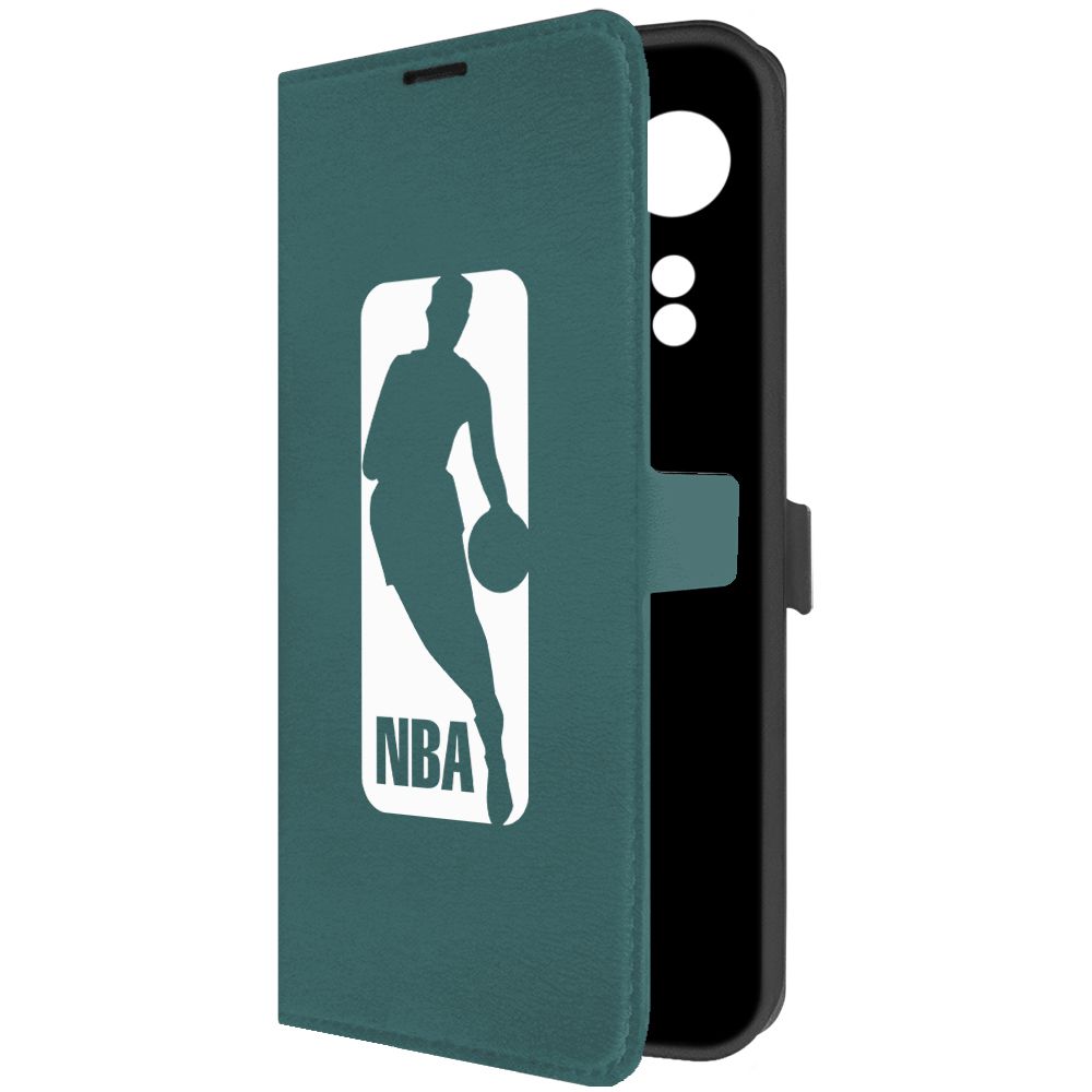 

Чехол-книжка Krutoff Eco Book для Oppo A78 4G NBA (НБА) (зелёный опал), Зеленый