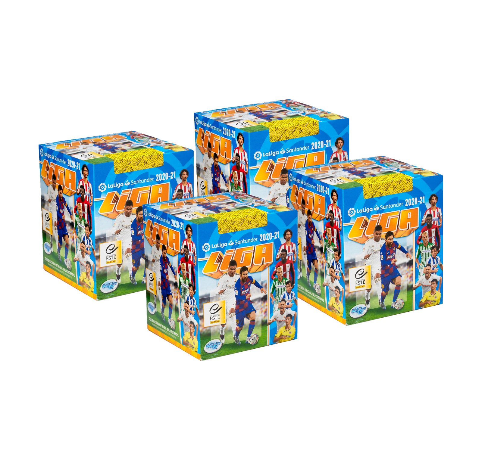 

4 бокса наклеек panini коллекции laliga santander 2020-21