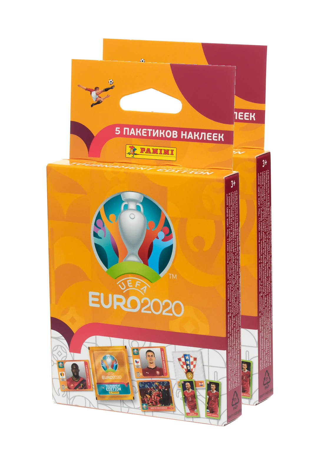 

2 блистера наклеек uefa euro 2020™ tournament edition от panini