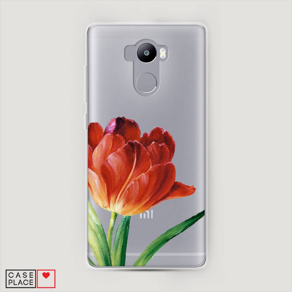 

Пластиковый чехол "Красный тюльпан" на Xiaomi Redmi 4