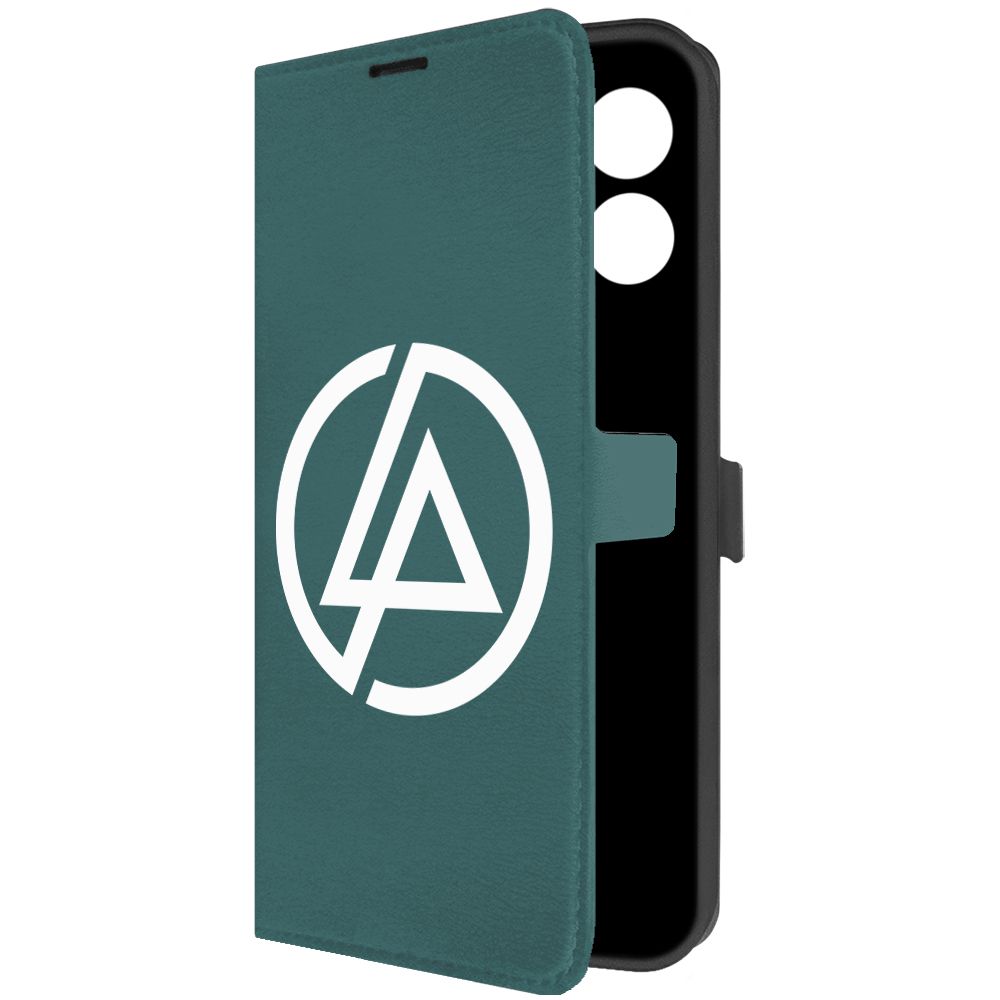 

Чехол-книжка Krutoff Eco Book для Oppo A38 4G Linkin Park (Линкин Парк) (зелёный опал), Зеленый