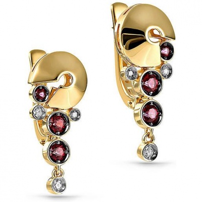 

Серьги из желтого золота с бриллиантом/топазом Kabarovsky 12-21133-2500, 12-21133-2500