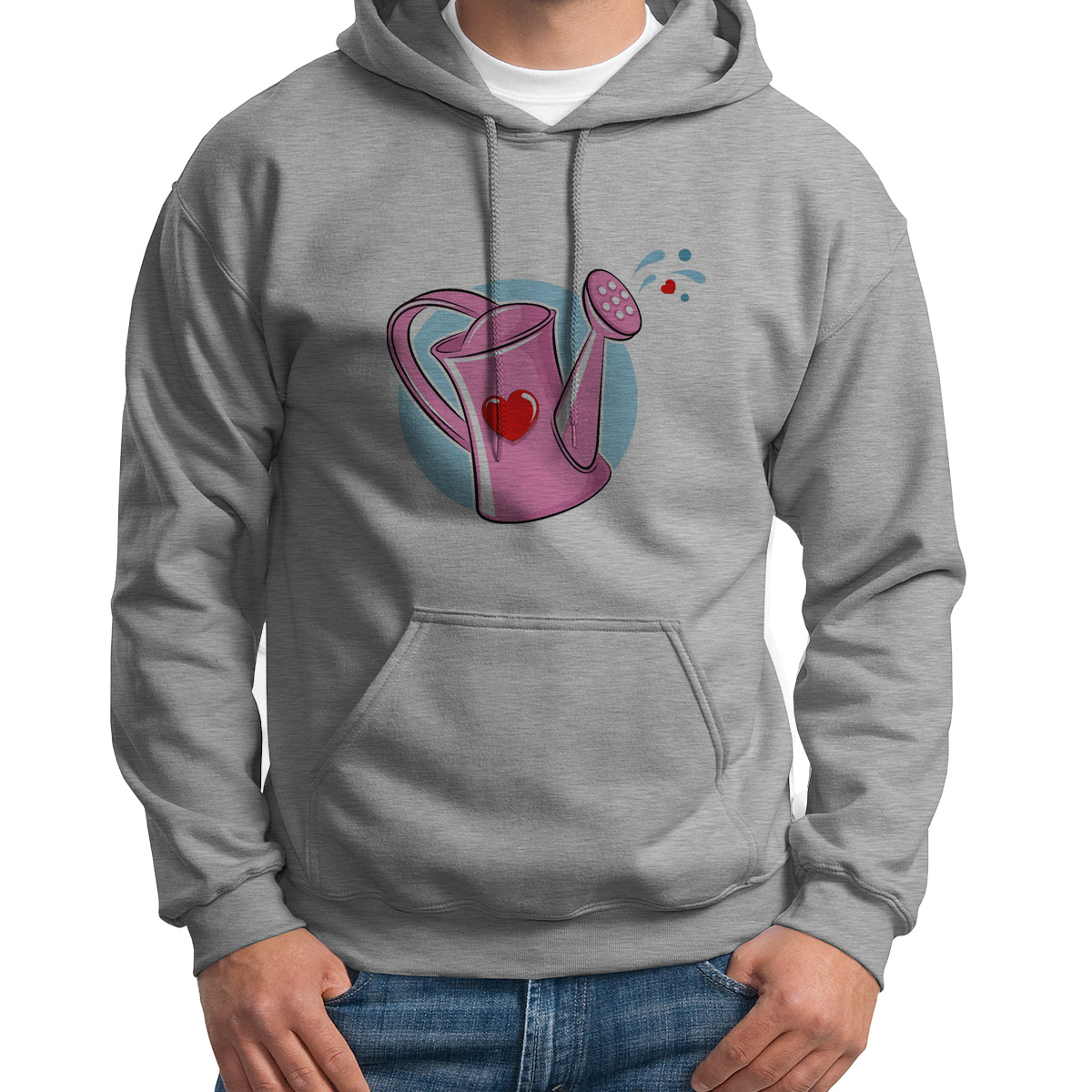 

Худи унисекс CoolPodarok Лейка серое 50 RU, S0114586
