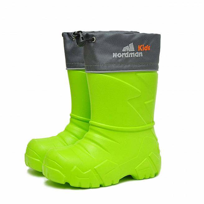 

NORDMAN Детские сапоги из ЭВА с вшитым вкладышем из меха Nordman Kids, лайм, р.22/23