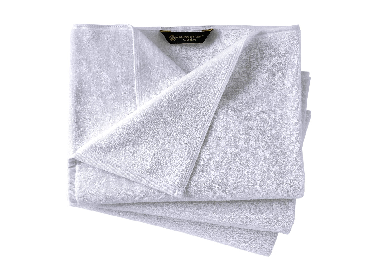 Полотенце для лица махровое Хлопковый Край, размер 50x100; Белое