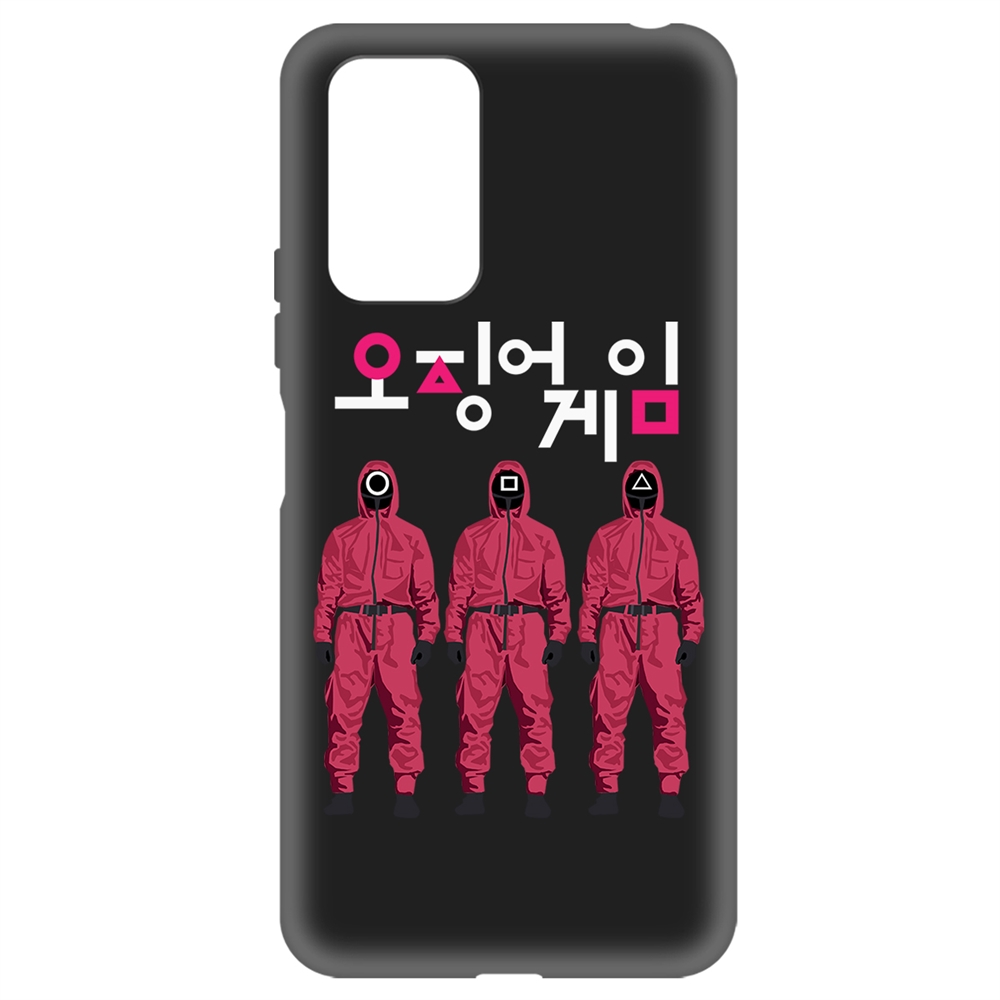 Накладка Krutoff Soft Case Игра в кальмара-Персонал для Xiaomi Redmi Note 10 Pro черный