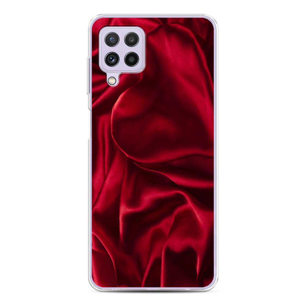 фото Силиконовый чехол "текстура красный шелк" на samsung galaxy a22 awog