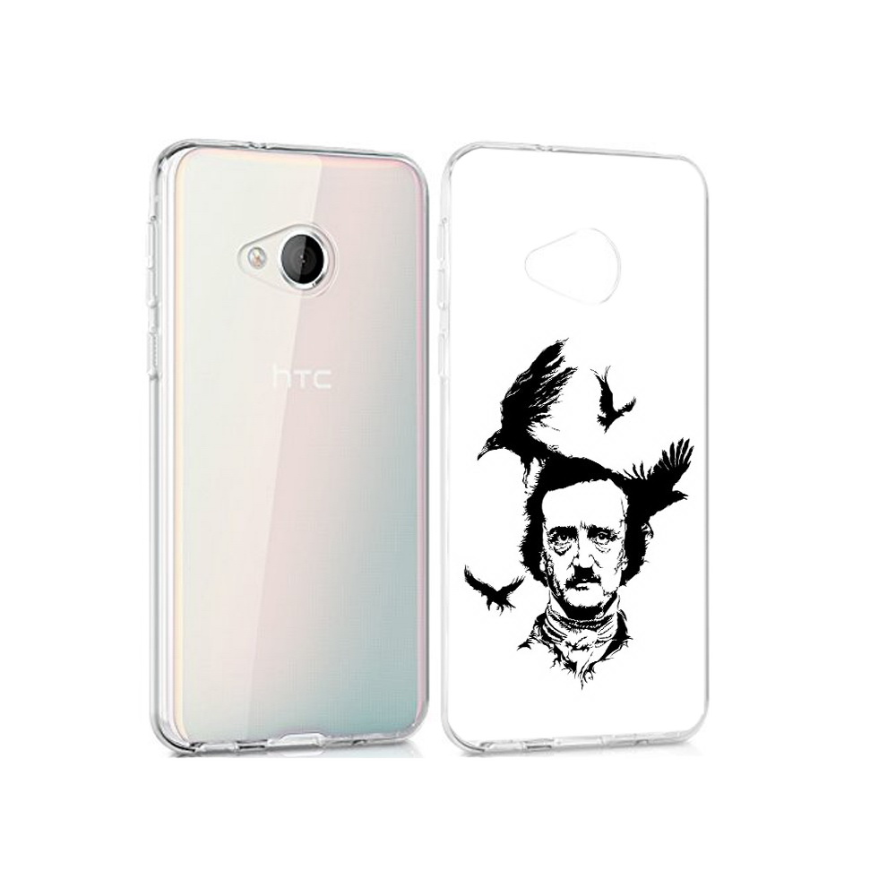 

Чехол MyPads Tocco для HTC U Play Эдгар Аллан черно белый, Прозрачный, Tocco