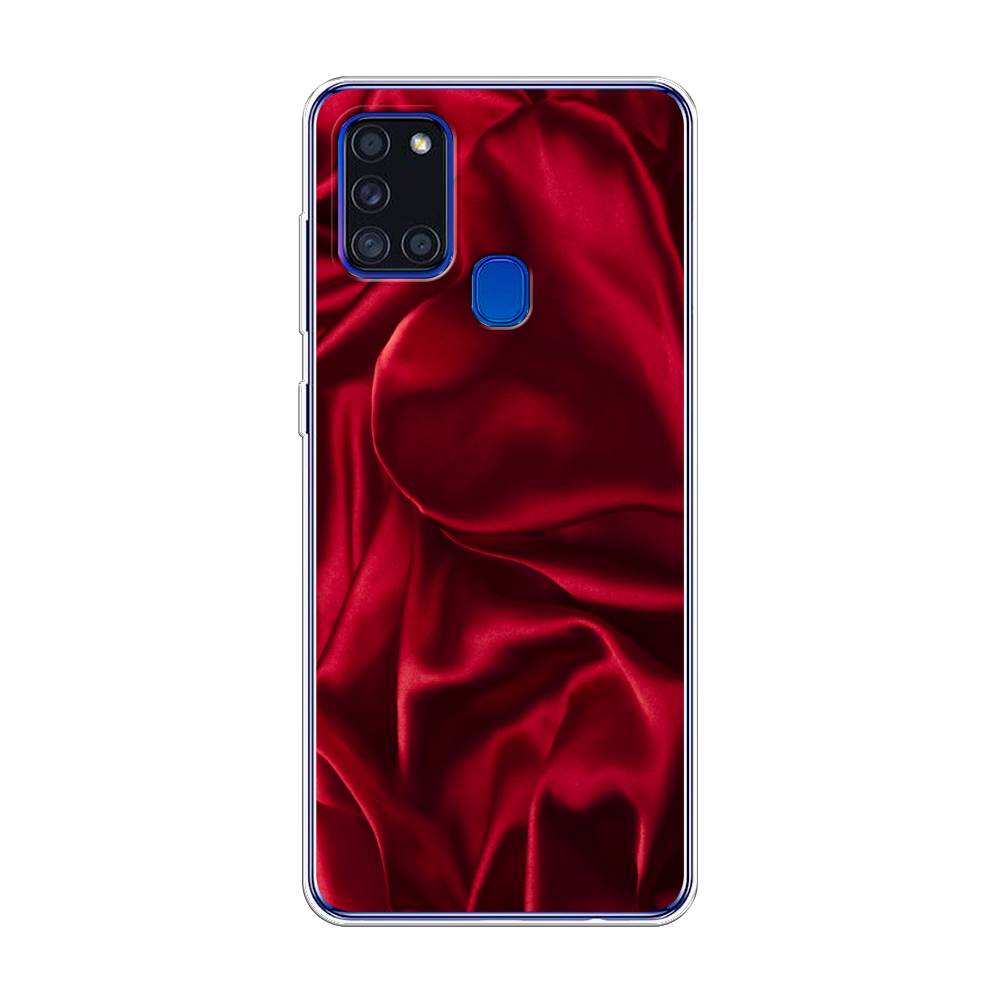 фото Силиконовый чехол "текстура красный шелк" на samsung galaxy a21s awog