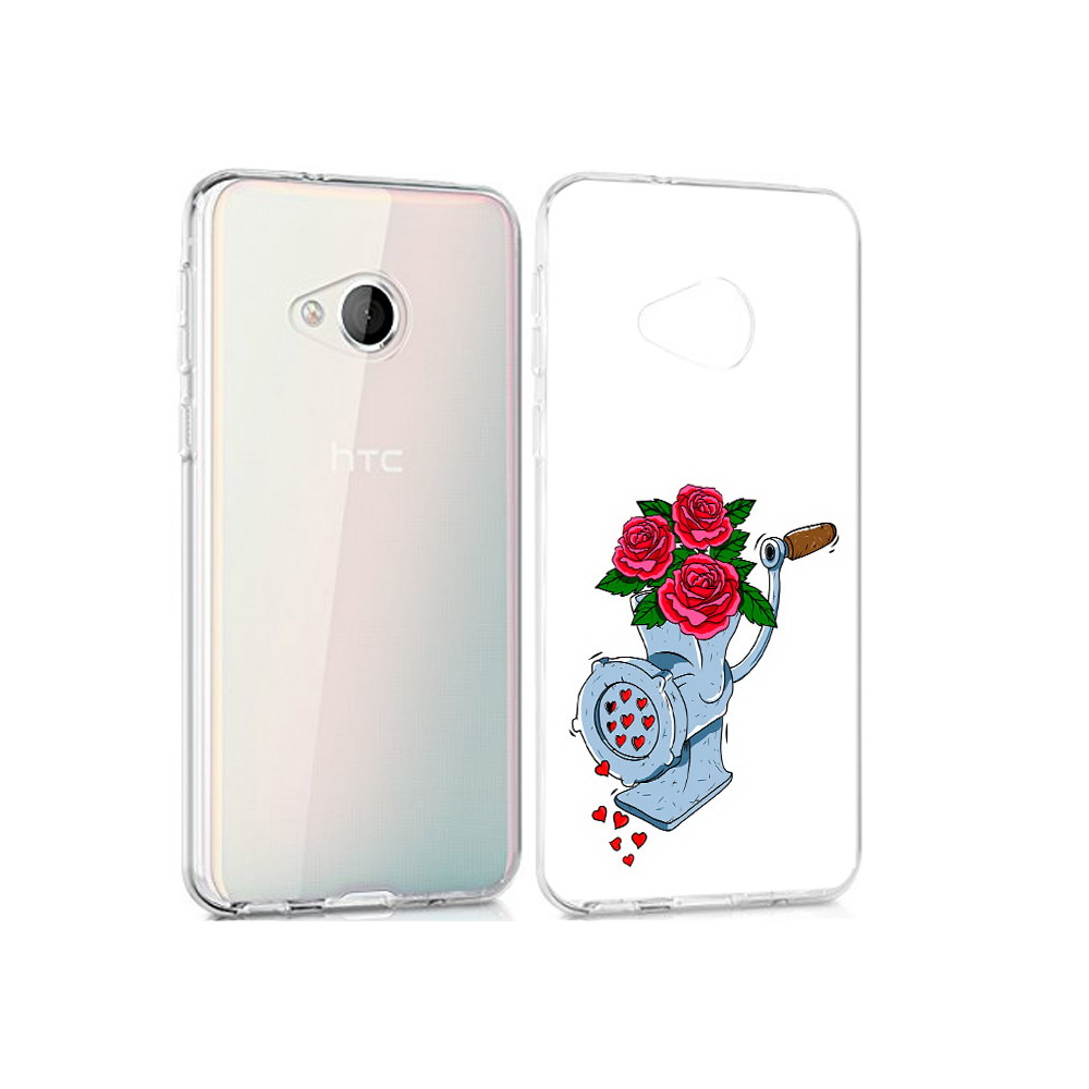

Чехол MyPads Tocco для HTC U Play Цветочные сердца, Прозрачный, Tocco