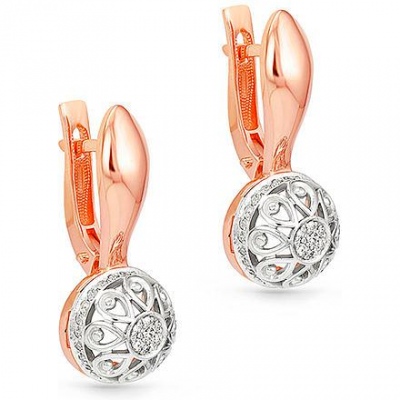 

Серьги из красного золота с бриллиантом Kabarovsky 12-0583-1000, 12-0583-1000
