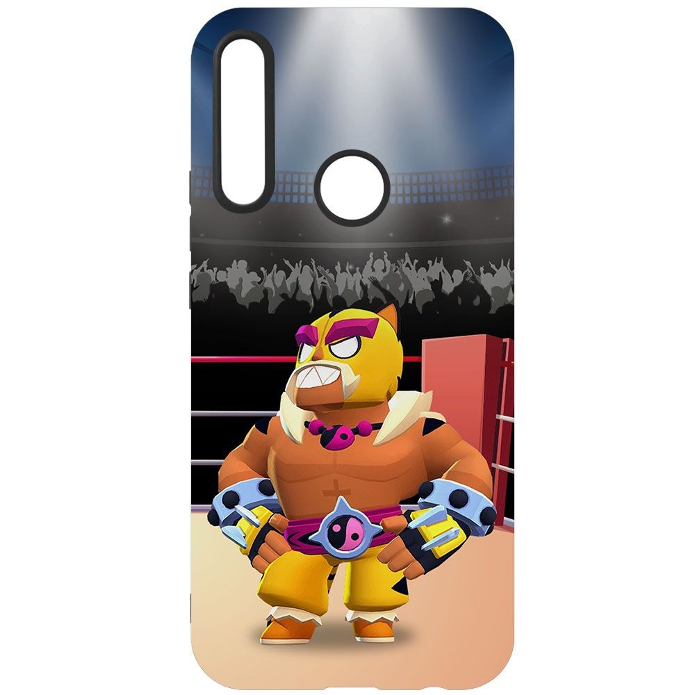 фото Чехол-накладка krutoff софт кейс brawl stars - эль тигро для huawei p smart z черный
