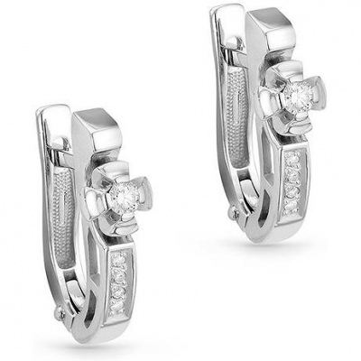 

Серьги из белого золота с бриллиантом Kabarovsky 12-1696-1000, 12-1696-1000