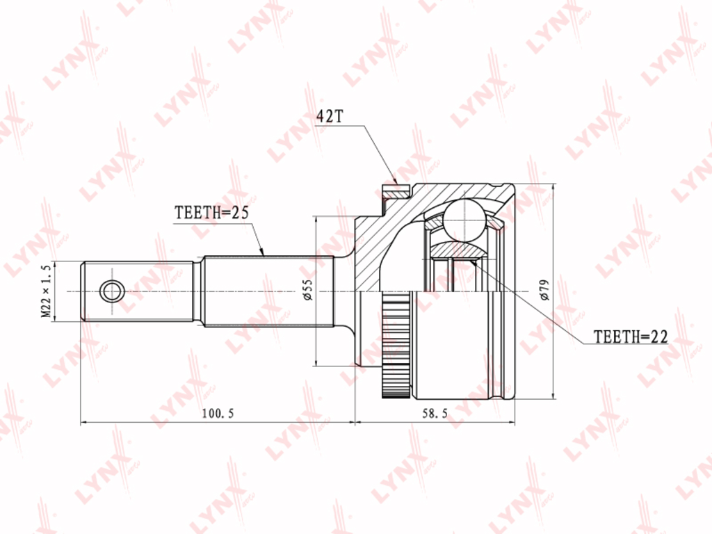 

Шрус Наружный Nissan Almera (00-06) Комплект Lynx Co3638A