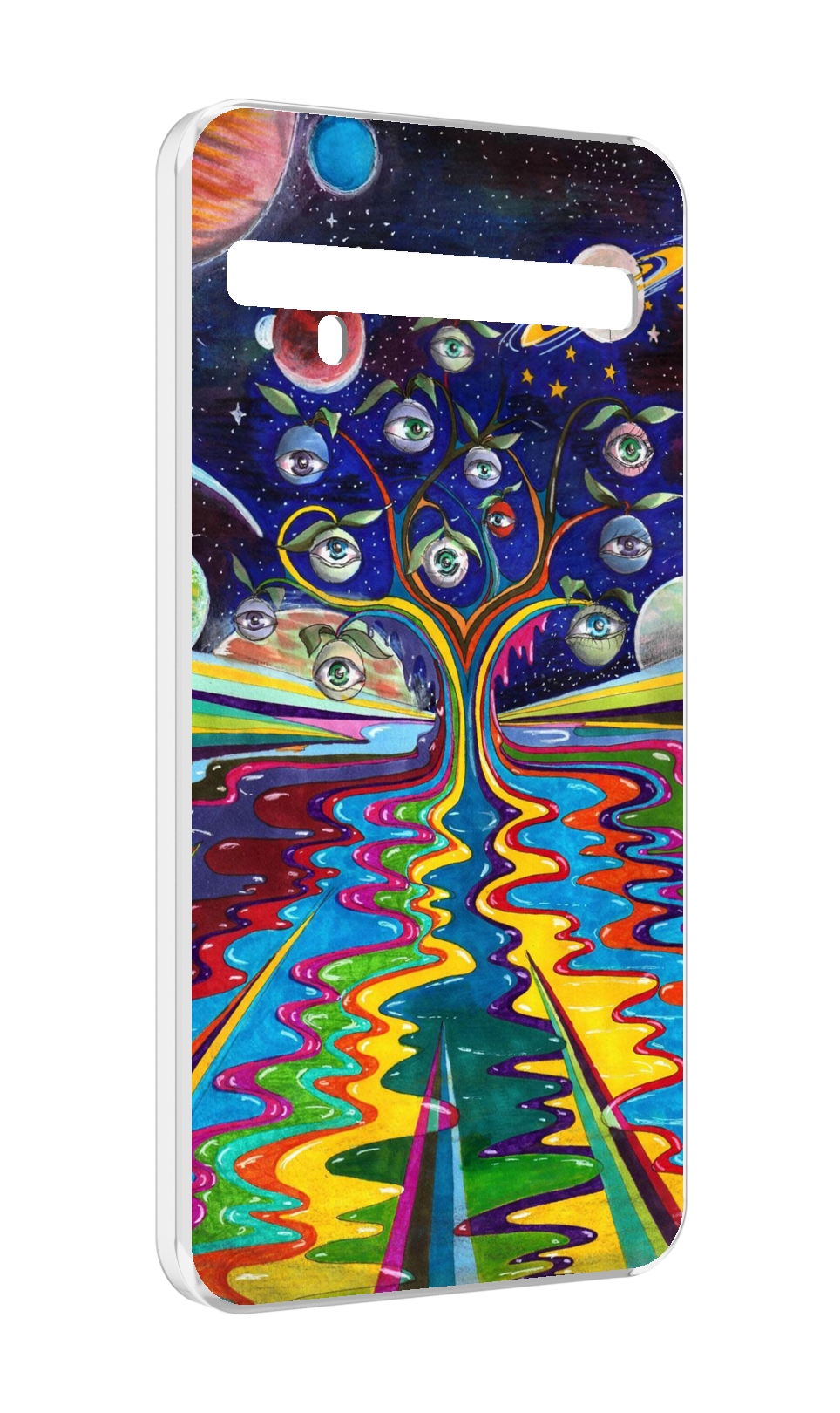 

Чехол MyPads дерево с глазами акварель для TCL 10 Pro / TCL 10 + Plus, Прозрачный, Tocco