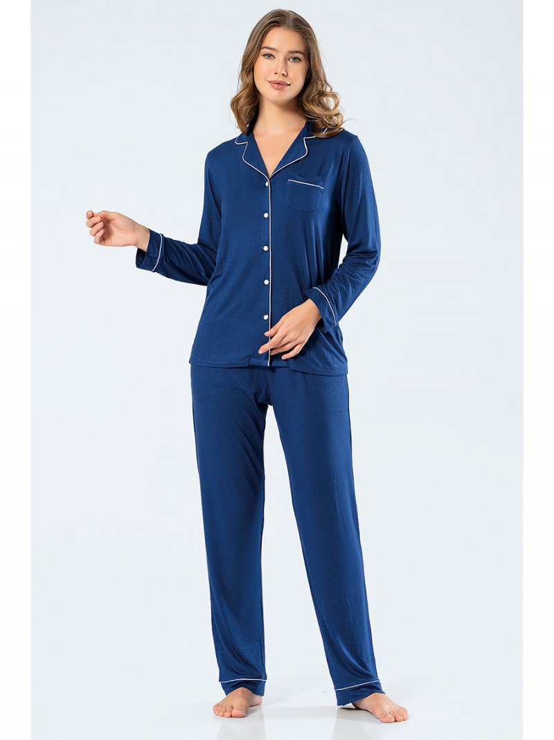 

Пижама женская Turen 3359 синяя XXL, Синий, 3359