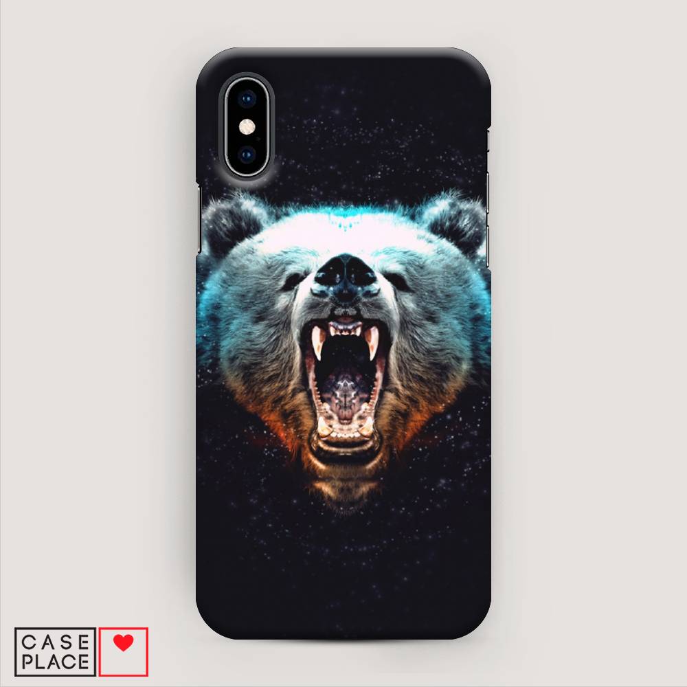 

Пластиковый чехол "Медведь" на Apple iPhone XS (10S), 11820-1