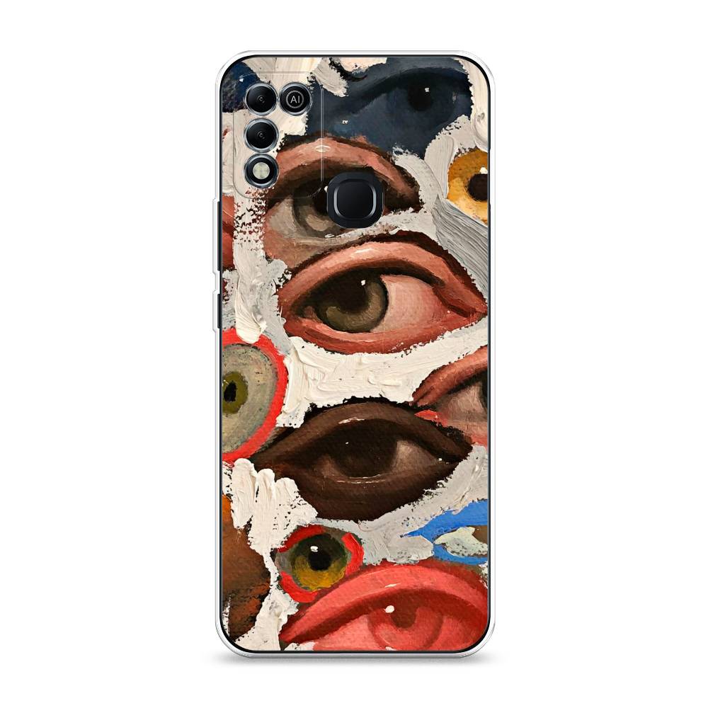 

Чехол Awog на Infinix HOT 11 Play "Глаза масляная живопись", Разноцветный, 3100850-7