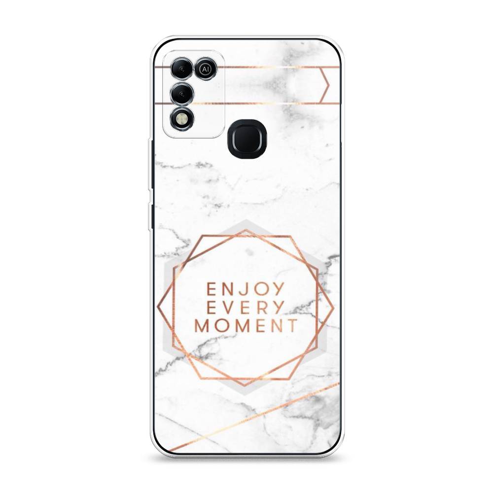 

Чехол Awog на Infinix HOT 11 Play "Enjoy every moment мрамор", Разноцветный, 3100850-7