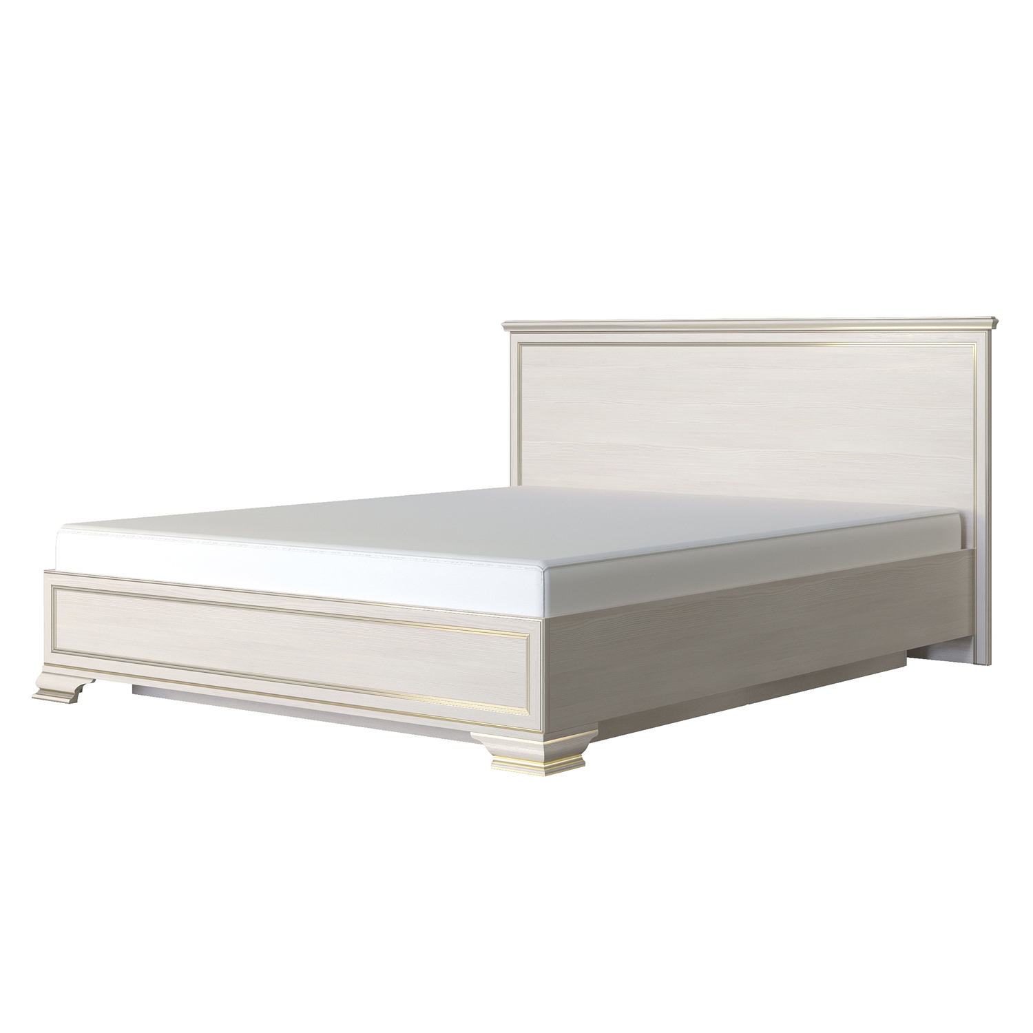 Кровать-1 с подъемным основанием 1800 Сиена бодега белый (патина «золото»), бодега белый (