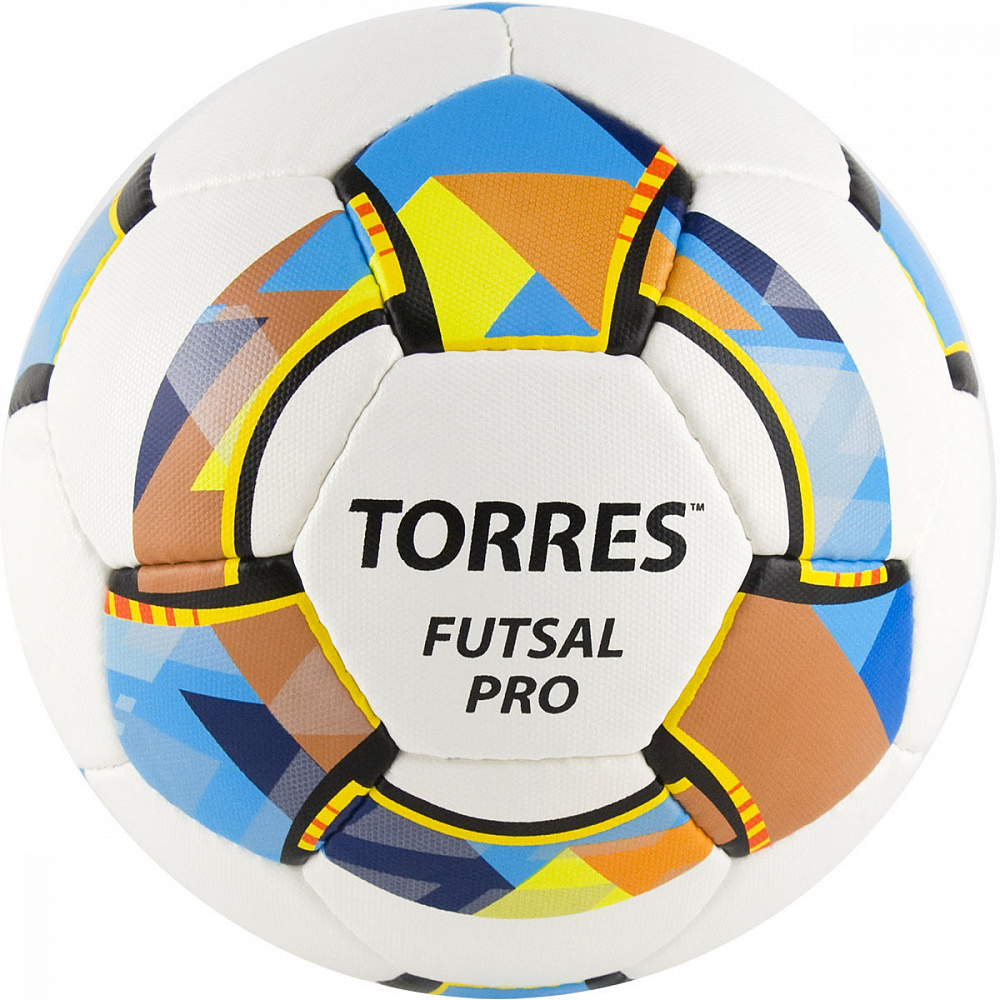 фото Мяч футзальный torres futsal pro арт.fs32024 р.4 32 панелв, белый-золотой-черный