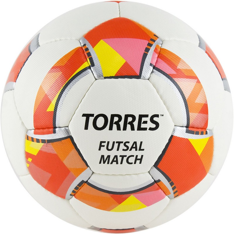 фото Мяч футзальный torres futsal match арт.fs32064 р.4 32 панели, бело-красный
