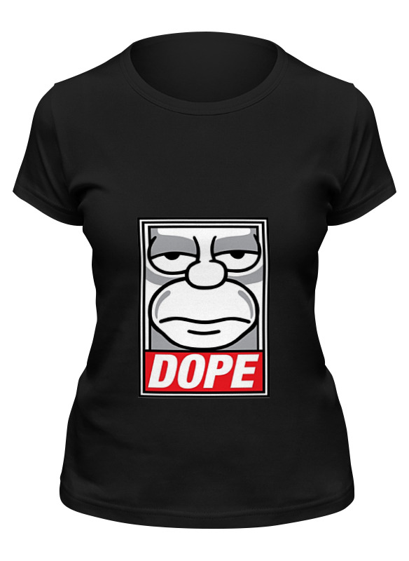 

Футболка женская Printio #dope черная 2XL, #dope