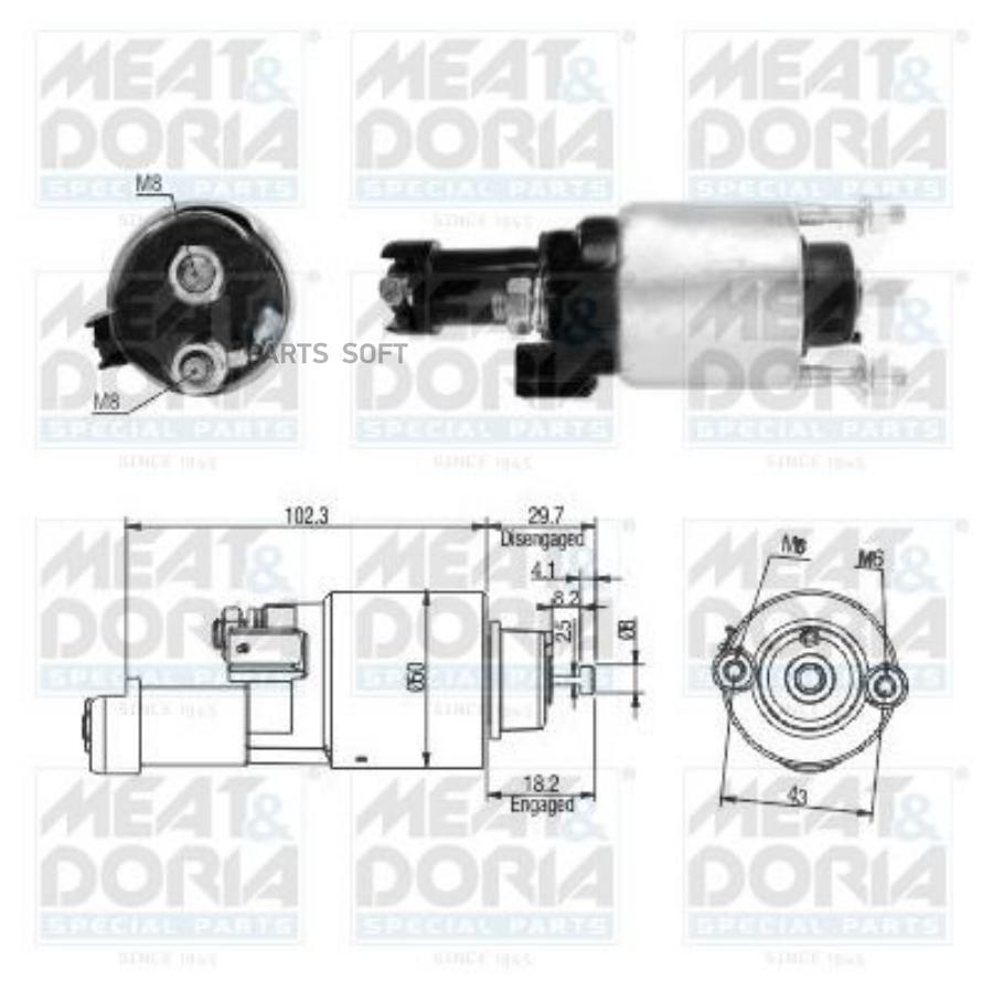 

Втягивающее Реле Стартера MEAT & DORIA арт. 46315