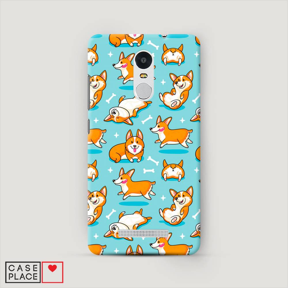 

Пластиковый чехол "Веселые корги" на Xiaomi Redmi Note 3