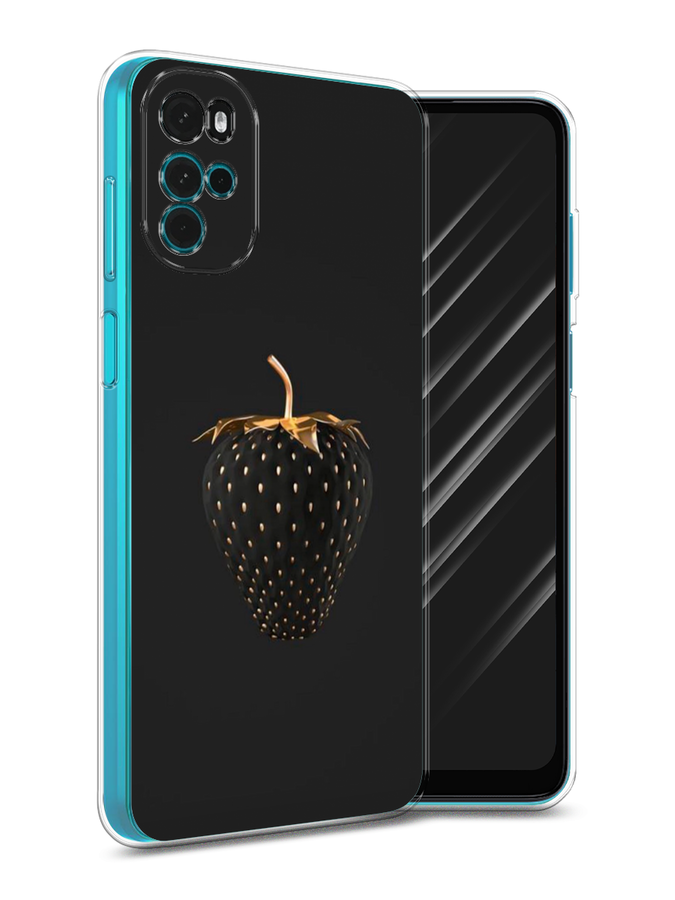 

Чехол Awog на Motorola Moto G22 "Черно-золотая клубника", Разноцветный, 243150-10