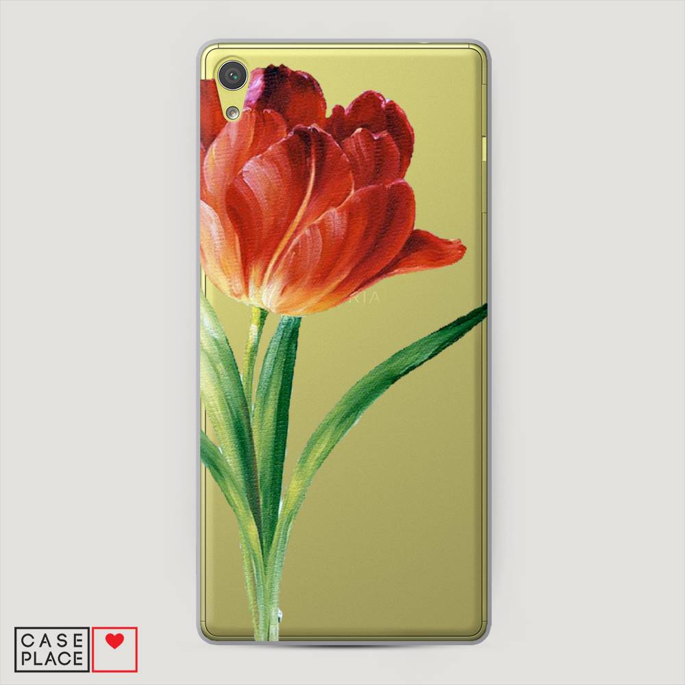 

Пластиковый чехол "Красный тюльпан" на Sony Xperia XA Ultra