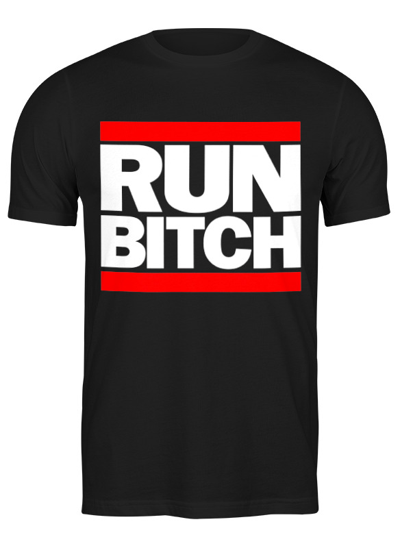 

Футболка мужская Printio Run bitch черная M, Черный, Run bitch