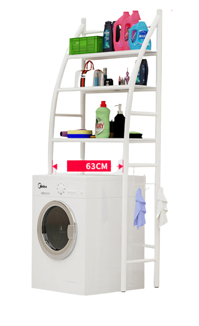 фото Полка стеллаж напольная над стиральной машинкой laundry rack 361 wo sbx