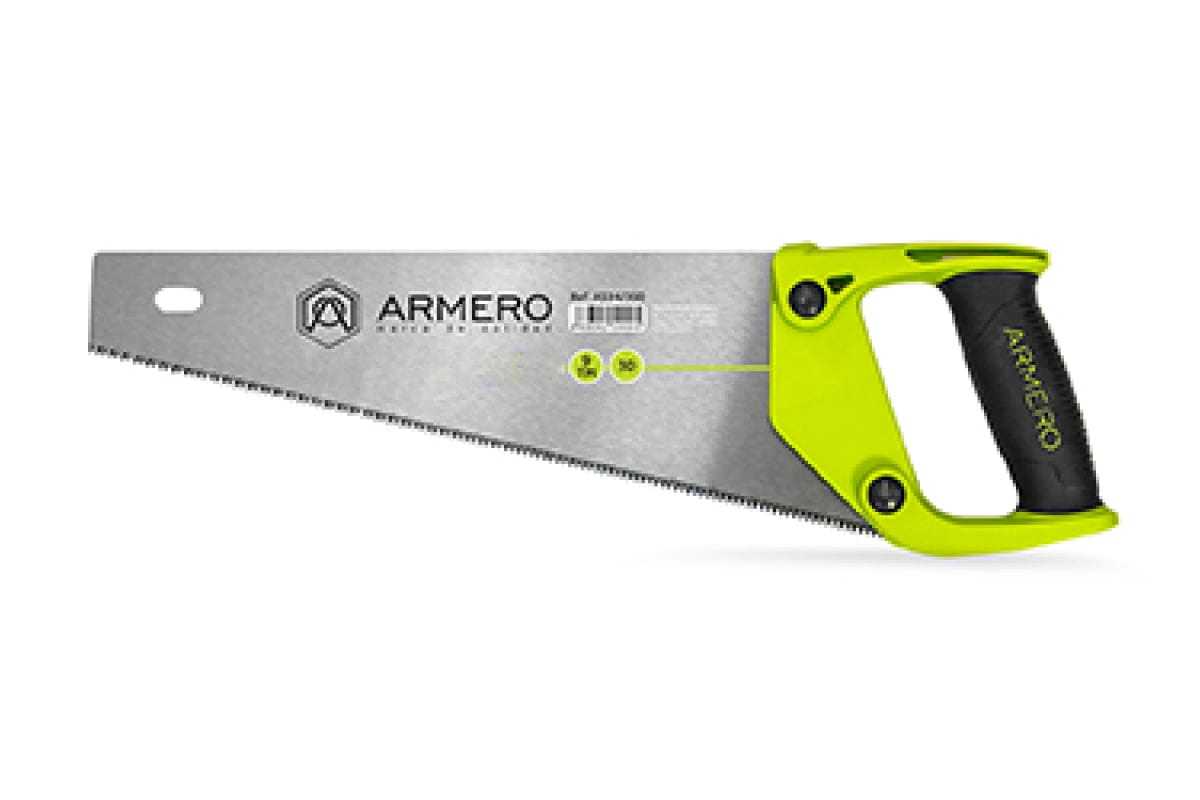 Ножовка по дереву ARMERO 400 мм 3d заточка средний зуб 9 TPI ножовка по дереву 400 мм armero a534 401