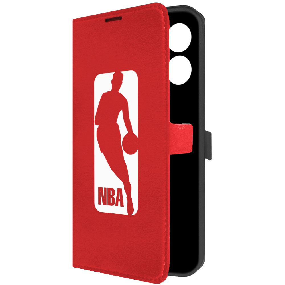 

Чехол-книжка Krutoff Eco Book для Honor X7a Plus NBA красный