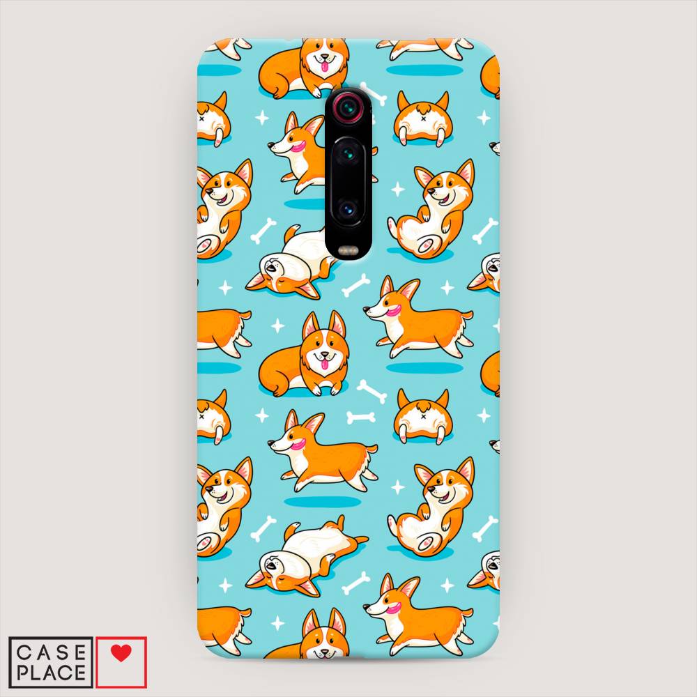 

Пластиковый чехол "Веселые корги" на Xiaomi Redmi K20, 35520-1