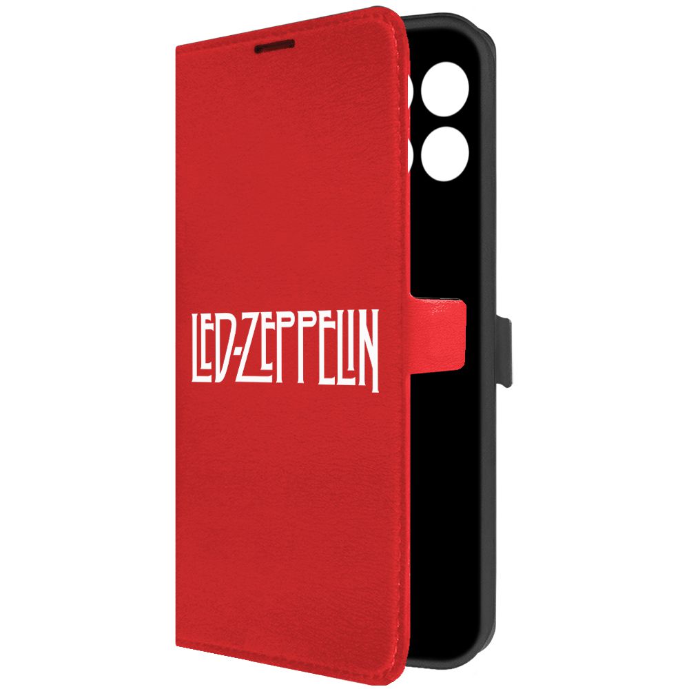 

Чехол-книжка Krutoff Eco Book для Honor X6a Led Zeppelin красный
