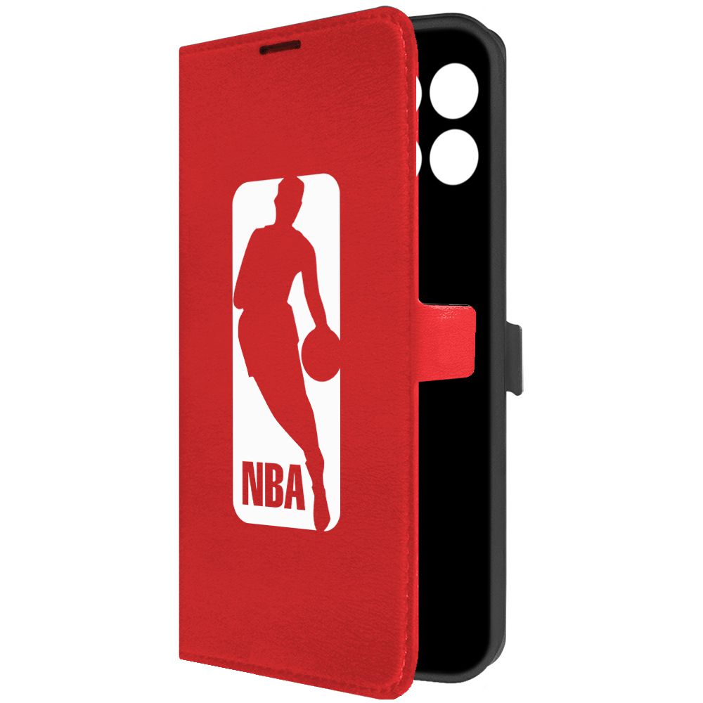 

Чехол-книжка Krutoff Eco Book для Honor X6a NBA красный